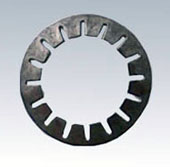 Slotted ball bearing disc spring